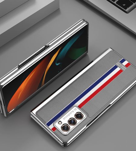 For Samsung  Z  Fold2 Mobile  Phone  Cover Pu All-inclusive Anti-drop Leather Folding Tempered Glass Screen Protector limited edition - Image 7