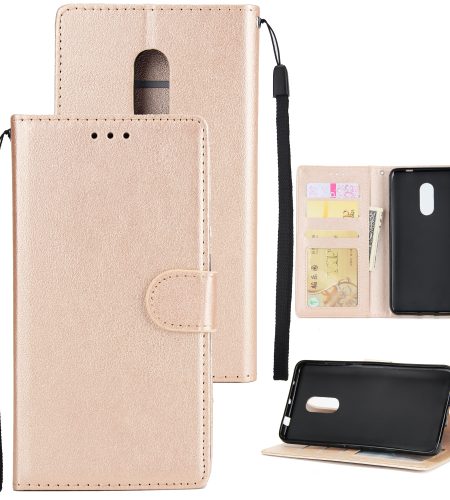 Ultra Slim PU Full Protective Cover Non-slip Shockproof Cell Phone Case with Card Slot for Xiaomi Redmi note 4 Golden - Image 7