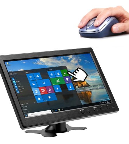 10.1 inch Lcd HD Monitor Color Screen 2 Channel Video Input Security Display with Speaker bnc avi vga US Plug