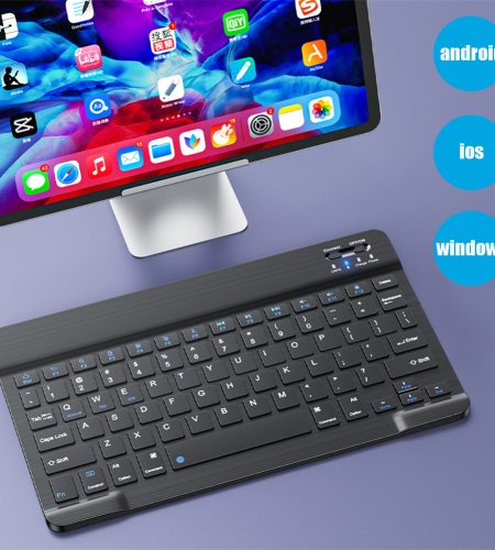 Bluetooth Wireless Keyboard Compatible For Ipad Air Pro 11 Android Ios Windows Phone Tablet black - Image 3