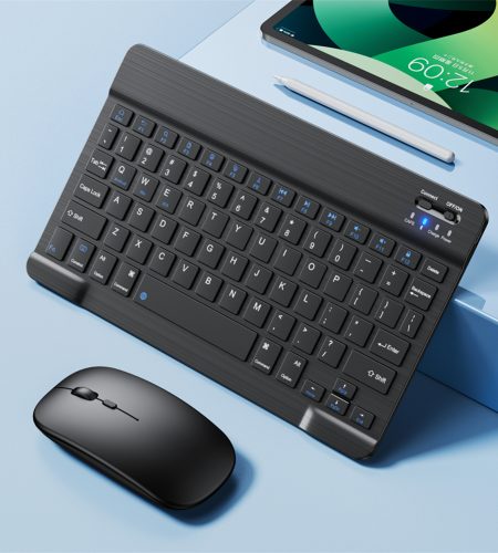 Bluetooth Wireless Keyboard Compatible For Ipad Air Pro 11 Android Ios Windows Phone Tablet black - Image 5