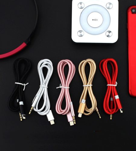 3.5mm AUX Audio Music Cable Car Cord for iPhone 7 8 Plus X XS MAX XR iOS 12 red - Image 9