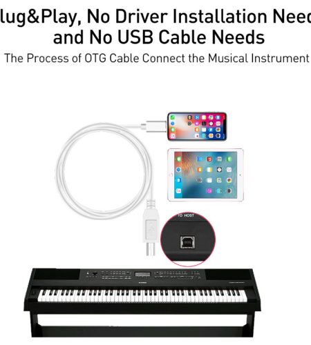 iOS 13 Charging Cable MIDI USB OTG Type B Keyboard Adapter for iPhone X XS MAX XR 8 7 6 Electric Piano Audio Connector - Image 7