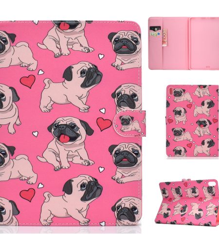 For iPad Pro 11 Laptop Protective Case Smart Stay Color Painted PU Cover with Front Snap Caring dog - Image 3