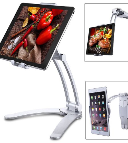 Kitchen Apple iPad Holder Wall Mount -Silver