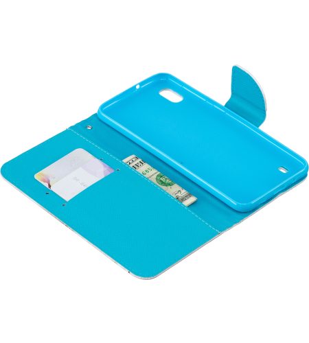 For Samsung A10/A20/A30 Smartphone Case PU Leather Wallet Design Cellphone Cover with Card Holder Stand Available Ice cream unicorn - Image 4