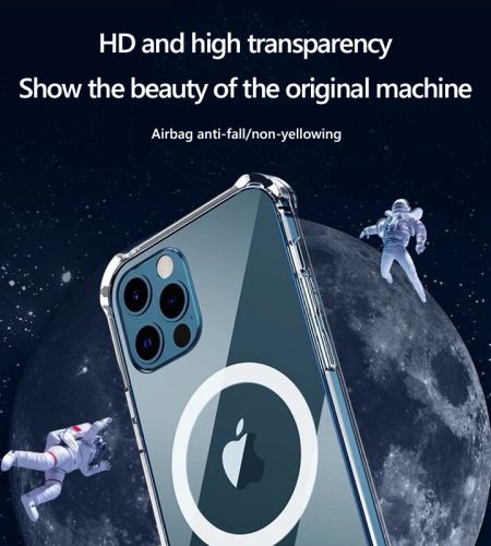 Magnetic Mobile  Phone  Case All-inclusive Four-corner Anti-fall Protective Cover For Iphone Transparent_iPhone13mini - Image 2