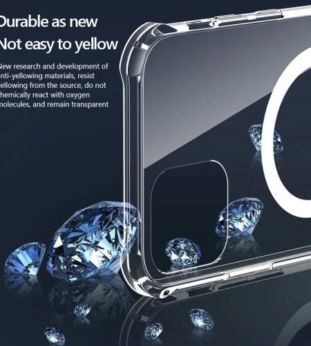 Magnetic Mobile  Phone  Case All-inclusive Four-corner Anti-fall Protective Cover For Iphone Transparent_iPhone13mini - Image 3