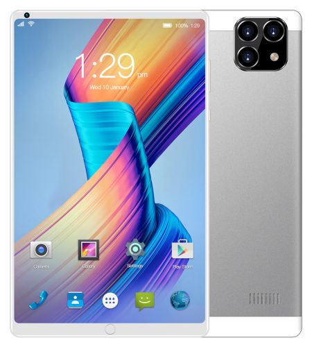 8 inch MTK6592 Octa-core Smart Tablet 1GB RAM 16GB ROM Ips HD Display 3000mAh Ultra-thin Android Tablet Silver EU Plug
