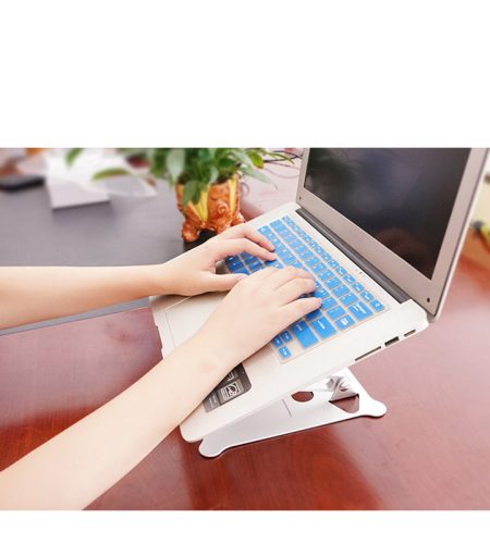 Adjustable Folding Laptops  Stand Aluminum Bracket Notebook Support Portable Riser Accessories Holder Rose gold - Image 2