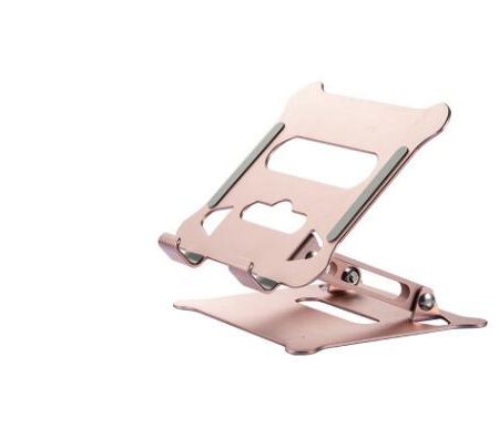Adjustable Folding Laptops  Stand Aluminum Bracket Notebook Support Portable Riser Accessories Holder Rose gold