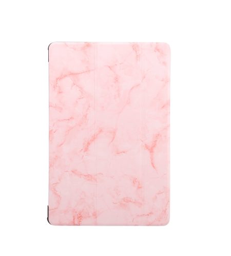 For Samsung Tab S6 T860 Tablet Cover Marbling Pattern PU Leather Anti-fall Anti-scrach Anti-slip Protect Shell Tri-fold Case  pink
