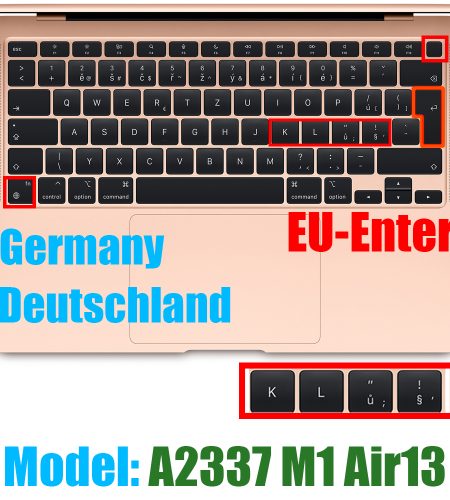 Soft Keyboard Protective Film Cover Compatible For Macbook Air 13 2020 M1 Chip A2337 Us Keyboard black - Image 3