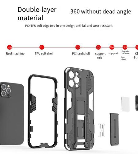 Phone Protection Case Shockproof Cover Mobile Phone Protective Skin Precise Hole Position Compatible For IPhone 15 black IP15-PRO-MAX - Image 8