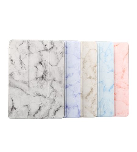 For Samsung Tab S6 T860 Tablet Cover Marbling Pattern PU Leather Anti-fall Anti-scrach Anti-slip Protect Shell Tri-fold Case  pink - Image 3
