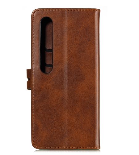 For XiaoMI 10 Pro Mobile Phone Cover PU Leather Front Buckle Smart Shell Anti-fall Phone Case 6 brown - Image 9