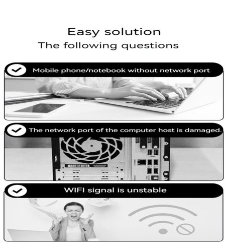 RJ45/2.5G Network Card External Network Cable Adapter 2500m High-speed Gigabit Type-c Port Converter dark gray - Image 2