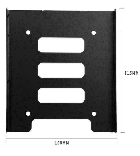 Hard  Drive  Tray Metal 2.5-inch To 3.5-inch SSD Hard Drive Metal Mounting Adapter Bracket Black - Image 5