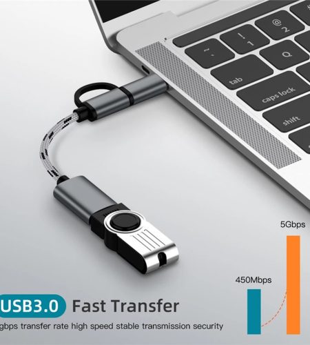 2 In 1 Type-c Micro Usb To Usb 3.0 Interface Otg  Adapter Cable Mobile Phone Adapter Converter, For Cellphone Charging Line grey - Image 6