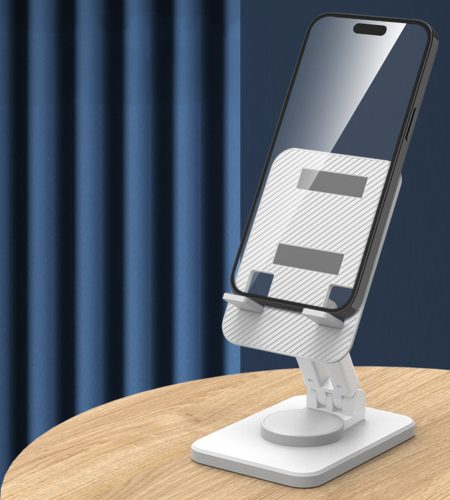 Phone Stand 360 Degree Rotating Folding Cell Phone Holder Multi-functional Tablet Rack For Ipad cool black - Image 7