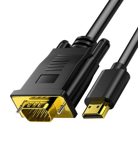 Hd 1080p High-speed Hdmi Male To Vga Male Cable Converter Adapter One-way For Dvd Hdtv Pc Desktop Monitor 1 meter