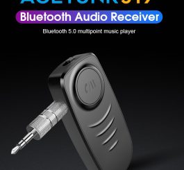 J19 Bluetooth Audio Receiver Mic Handsfree Call Wireless Adapter Bluetooth 5.0 Speaker Headphone Audio Transmitter black