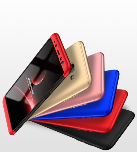 For Samsung A8 2018 360 Degree Protective Case Ultra Thin Hard Back Cover Red black red - Image 4