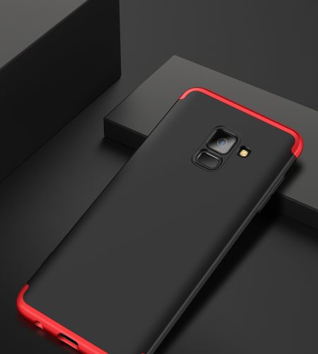 For Samsung A8 2018 360 Degree Protective Case Ultra Thin Hard Back Cover Red black red - Image 2