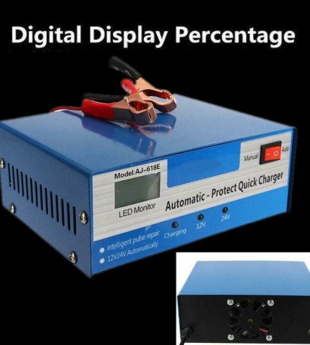 12/24v Automatic Quick Battery  Charger Intelligent Pulse Repair Truck Storage Eu Plug - Image 8