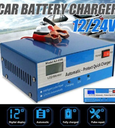 12/24v Automatic Quick Battery  Charger Intelligent Pulse Repair Truck Storage Eu Plug - Image 2