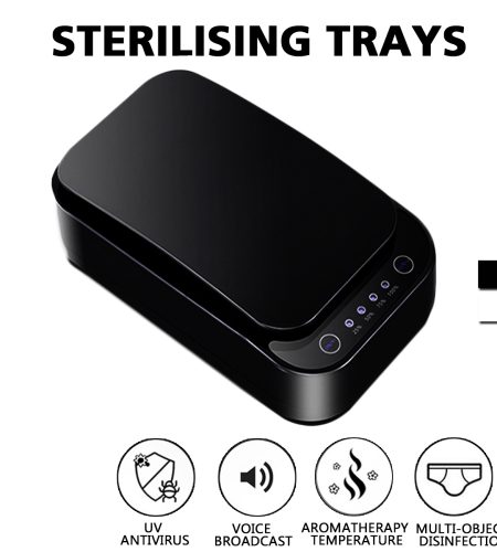 Plastic Mobile Phone Mask Watch Disinfection Box Rectangular Shaped Compact Size Portable white - Image 2