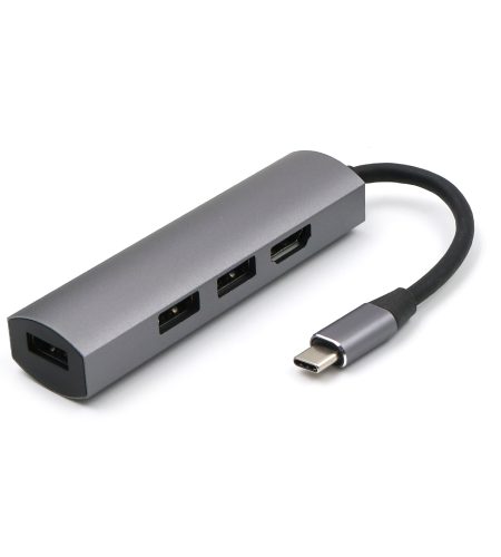 For Type-C Hub3.0 + Hdmi4K 4 in 1 Notebook Mobile Phone Adapter Notebook for mate10mate20 P20 P30 gray - Image 4