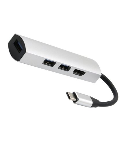 For Type-C Hub3.0 + Hdmi4K 4 in 1 Notebook Mobile Phone Adapter Notebook for mate10mate20 P20 P30 gray - Image 6