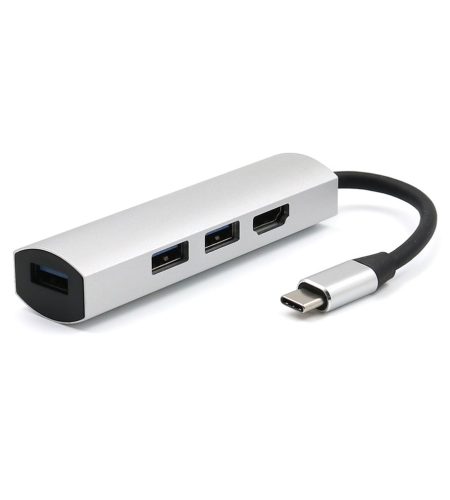For Type-C Hub3.0 + Hdmi4K 4 in 1 Notebook Mobile Phone Adapter Notebook for mate10mate20 P20 P30 gray - Image 7