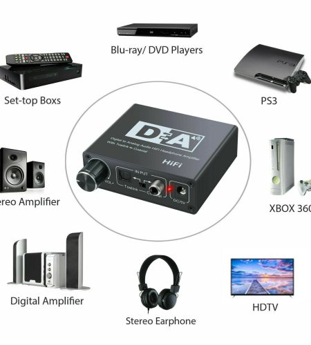 Digital to Analog R/L Audio Converter Plug and Play Stable Adaptor Convenient for Home Use black - Image 3