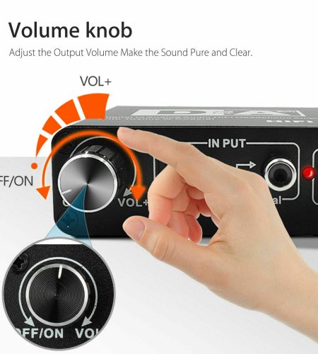 Digital to Analog R/L Audio Converter Plug and Play Stable Adaptor Convenient for Home Use black - Image 8