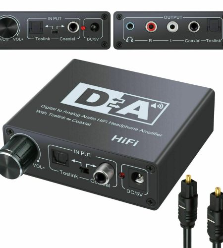 Digital to Analog R/L Audio Converter Plug and Play Stable Adaptor Convenient for Home Use black - Image 4