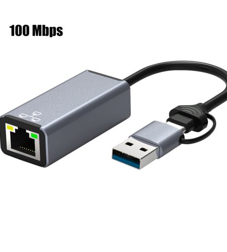 USB C USB A To Ethernet Adapter 100 Mbps High-speed Type C
