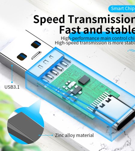 Usb C Adapter Usb To Type-C Female Adapter Transmission Charging Audio 3-in-1 10gbps High-speed Converter Gun Color - Image 4
