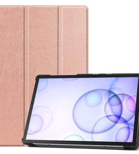 For Sumsung S6 TAB S6 10.5Inch T860 Fall Resistant 3Folding Smart Stay Laptop Protective Case Rose gold_TAB S6 2019 T860