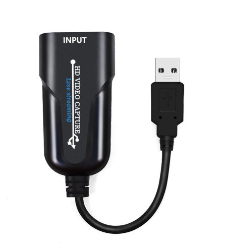 Portable USB 3.0 HDMI Game Capture Card Video Reliable Streaming Adapter for Live Broadcasts Video Recording black