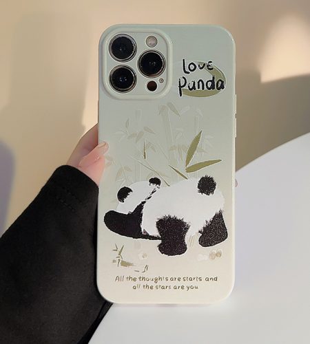Case Cute Animal Pattern Soft Shockproof Cell Phone Cover For Iphone 15 Series green panda butt 15promax - Image 4