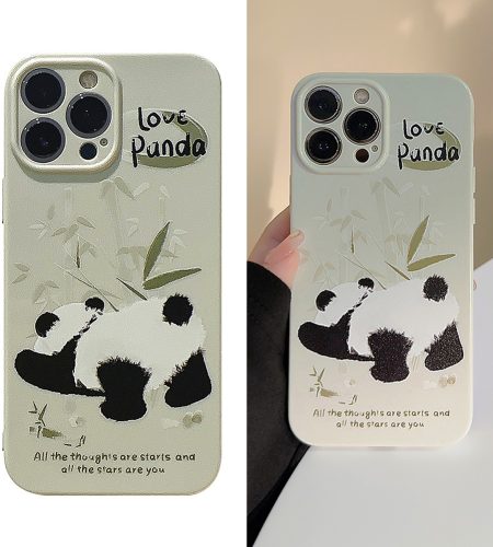 Case Cute Animal Pattern Soft Shockproof Cell Phone Cover For Iphone 15 Series green panda butt 15promax - Image 8