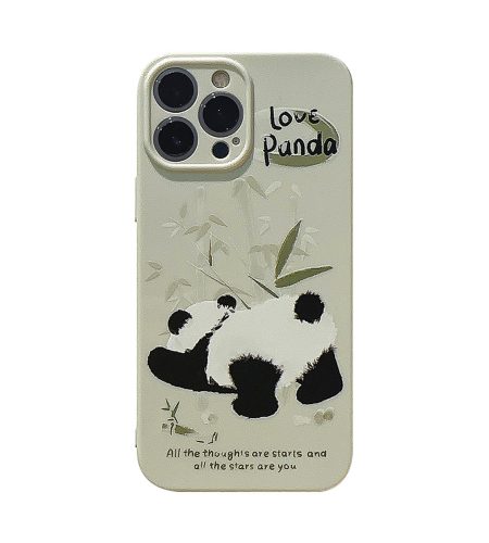 Case Cute Animal Pattern Soft Shockproof Cell Phone Cover For Iphone 15 Series green panda butt 15promax