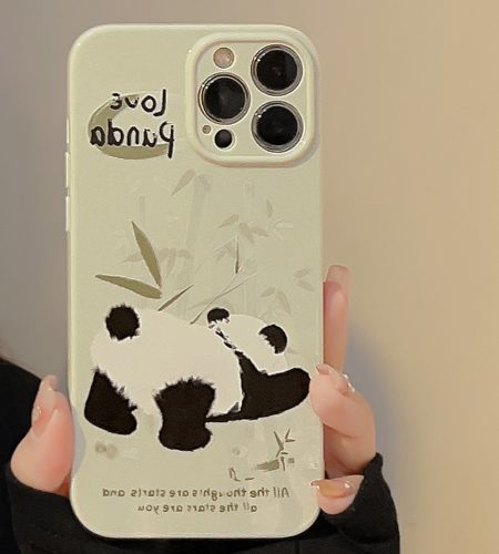 Case Cute Animal Pattern Soft Shockproof Cell Phone Cover For Iphone 15 Series green panda butt 15promax - Image 9