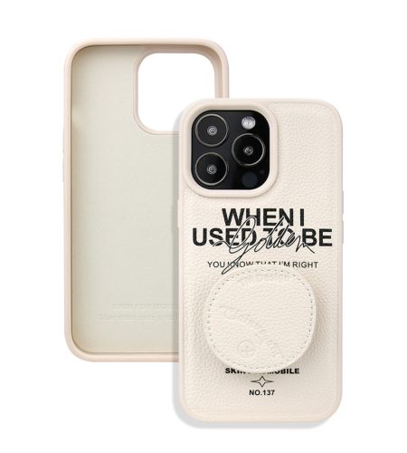 Mobile Phone Case For Iphone 14 Pro Max / Iphone 13 Shockproof Back Cover With Bracket White for iPhone14pro