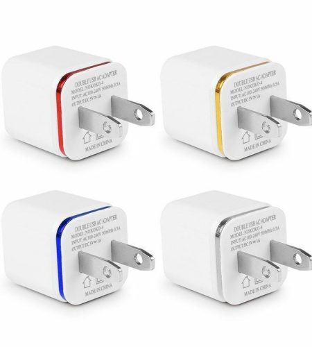 USB Double Wall Fast Charger Adapter 1A 2A 5V for Android / Galaxy / iPhone  Gold EU plug - Image 9