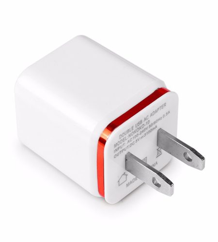 USB Double Wall Fast Charger Adapter 1A 2A 5V for Android / Galaxy / iPhone  Gold EU plug - Image 8
