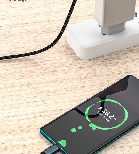 Type C To Micro Usb Charging Cable Data  Cable, Pd Fast Charge Data Transfer With Otg Function Compatible For Macbook Samsung Xiaomi blue Type-C vs. Micro - Image 4