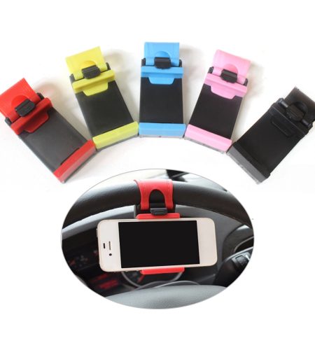 Hanging Button Type Car Steering Wheel Phone Holder Car Phone Holder Car Navigation Phone Bracket Blue - Image 7